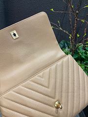 Chanel Coco Handle Chevron Beige Gold Caviar 29x18x12cm - 3