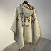 Fendi Wool And Cashmere Logo Poncho - 6