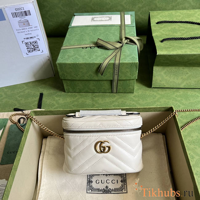 Gucci GG Marmont Mini Top Handle Bag White 16x10x5.5cm - 1