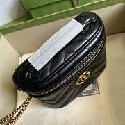 Gucci GG Marmont Mini Top Handle Bag Black 16x10x5.5cm - 6