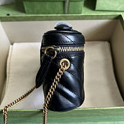 Gucci GG Marmont Mini Top Handle Bag Black 16x10x5.5cm - 5