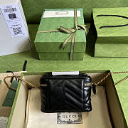 Gucci GG Marmont Mini Top Handle Bag Black 16x10x5.5cm - 2