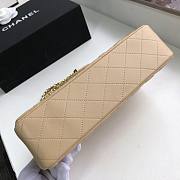 Chanel Flap Bag Lambskin Beige Gold 25cm - 5
