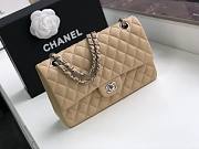 Chanel Flap Bag Lambskin Beige Silver 25cm - 1