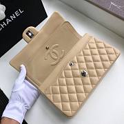 Chanel Flap Bag Lambskin Beige Silver 25cm - 5