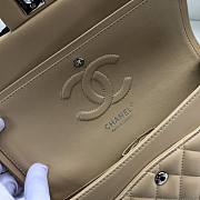 Chanel Flap Bag Lambskin Beige Silver 25cm - 2