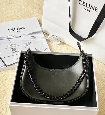 Celine Medium Ava Chain in Smooth Calfskin Black 25x12x9cm