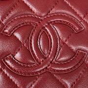 Chanel Vanity Case Calfskin & Gold-Tone Metal Red 15x20.5x10.5cm - 4