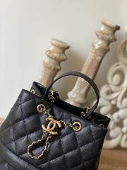 Chanel Bucket Bag Black Caviar Gold 20cm - 2