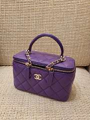 Chanel 22A Top Handle Vanity Purple 18cm - 1