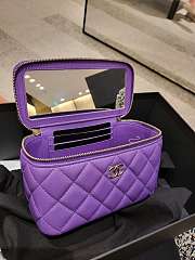 Chanel 22A Top Handle Vanity Purple 18cm - 3