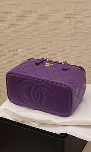 Chanel 22A Top Handle Vanity Purple 18cm - 2