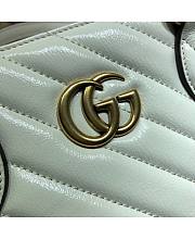 Gucci GG Marmont Medium Tote Bag White 35x28x14cm - 3