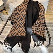 Fendi Multicolour Wool And Cashmere Poncho 140x150 - 4