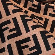 Fendi FF Poncho Multicolor Wool and Silk Poncho Brown 140x140cm - 4