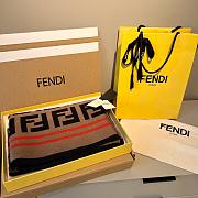 Fendi FF Poncho Multicolor Wool and Silk Poncho Brown 140x140cm - 3