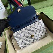 Gucci Horsebit 1955 Mini Blue Bag 20x12x5.5cm - 3