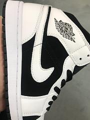 Nike Air Jordan 1 Mid Black White Diamond - 5