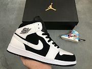 Nike Air Jordan 1 Mid Black White Diamond - 4