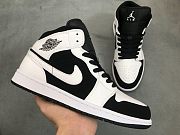 Nike Air Jordan 1 Mid Black White Diamond - 2