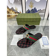 Gucci GG Thong Web sandal Green And Red - 1
