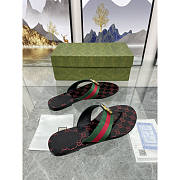 Gucci GG Thong Web sandal Green And Red - 4