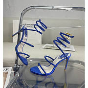 Rene Caovilla Cleo Crystal Sapphire Blue Sandals 10cm - 2