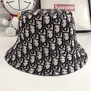 Dior Teddy D CD Oblique Black Reversible Small Brim Bucket Hat - 3