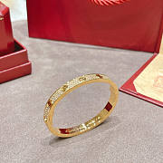 Cartier Diamond Paved Love Bracelet Gold  - 3