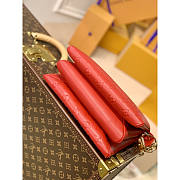 Louis Vuitton LV Puffy Lambskin Coussin PM Bag Red 26x20x12cm - 5