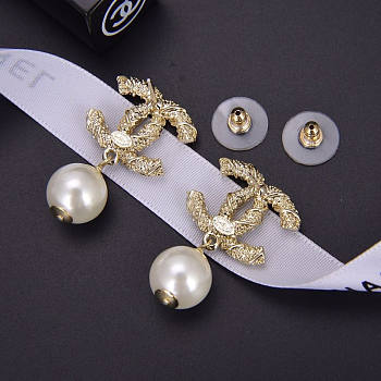 Chanel Earrings Metal, Glass Pearls, Resin & Diamantes