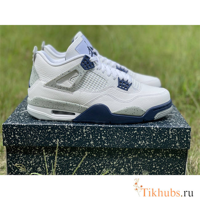 Jordan 4 Retro White Midnight Navy - 1