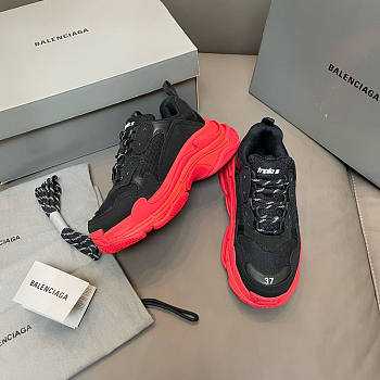 Balenciaga Triple S Black Red Sole Sneaker