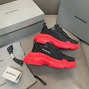 Balenciaga Triple S Black Red Sole Sneaker - 5