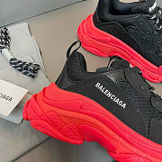 Balenciaga Triple S Black Red Sole Sneaker - 3