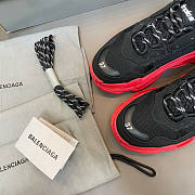 Balenciaga Triple S Black Red Sole Sneaker - 2