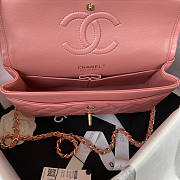 Chanel Lambskin & Gold-Tone Metal Bright Pink 25x15x6cm - 3