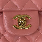 Chanel Lambskin & Gold-Tone Metal Bright Pink 25x15x6cm - 2