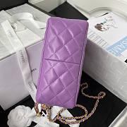 Chanel Hobo Bag Golden Ball Light Shoulder Bag Purple 19x16x8.5cm - 5