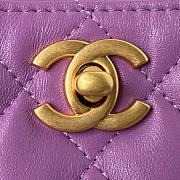 Chanel Hobo Bag Golden Ball Light Shoulder Bag Purple 19x16x8.5cm - 2