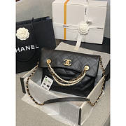 Chanel Hobo Crossbody Flap Messenger Bag Black 32x29x6cm - 1