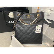 Chanel Hobo Crossbody Flap Messenger Bag Black 32x29x6cm - 4