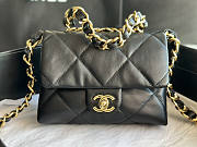 Chanel Small Flap Bag Lambskin Black 20.5x15x8cm - 1