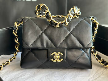 Chanel Small Flap Bag Lambskin Black 20.5x15x8cm