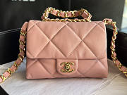 Chanel Small Flap Bag Lambskin Pink 20.5x15x8cm - 1