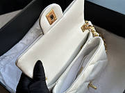 Chanel Small Flap Bag Lambskin White 20.5x15x8cm - 3