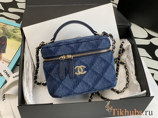 Chanel Vanity Case Denim 15x11x12cm - 1