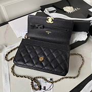 Chanel Wallet On Chain Black Caviar Gold 19x12x3.5cm - 5