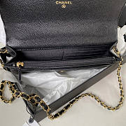 Chanel Wallet On Chain Black Caviar Gold 19x12x3.5cm - 4