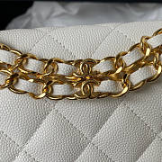 Chanel Wallet On Chain White Caviar Gold 19x12x3.5cm - 6